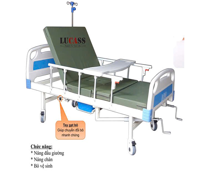 Các chức năng nâng đầu nâng chân và bô vệ sinh